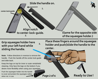 KataCurv Bundle- Curved Windshield Squeegee- Inside Windshield Squeegee