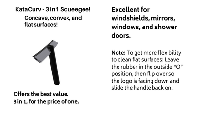 KataCurv Solo- Curved Windshield Squeegee- No Towels